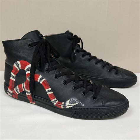 gucci kingsnake high tops|Buy Gucci Leather High 'Kingsnake' .